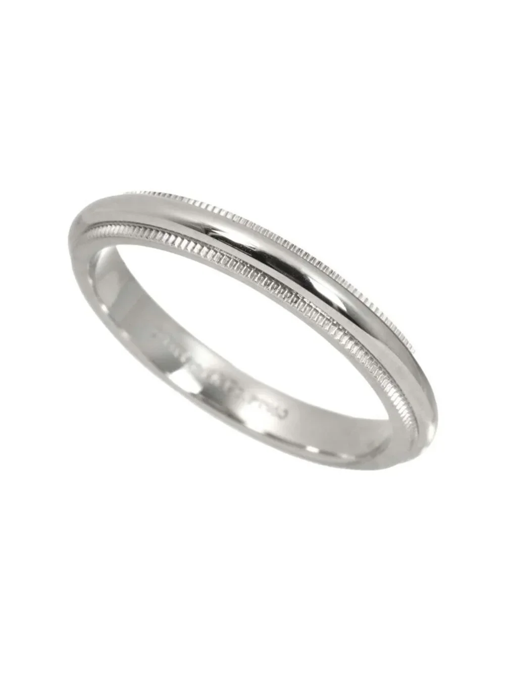Tiffany & Co Milgrain Ring Width Pt Platinum Together